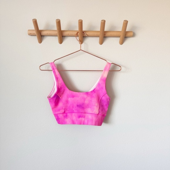 IVL COLLECTIVE Tie Dye Bright Pink Power Sports Bra - Picture 2 of 6